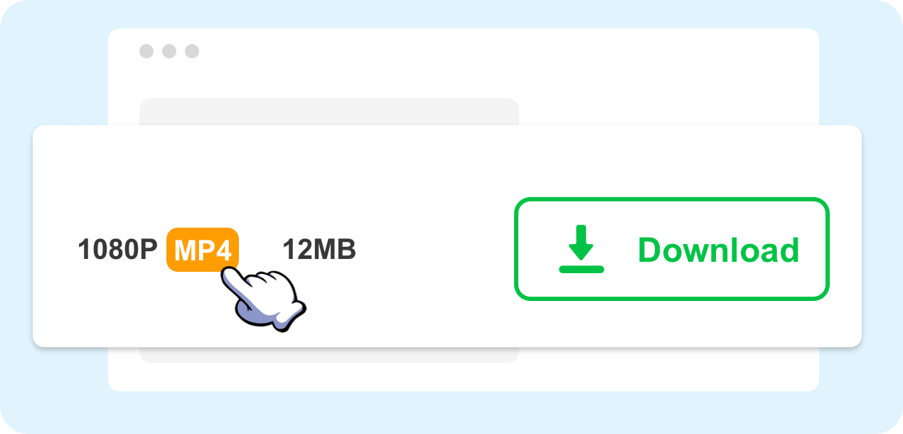Wählen Sie Qualität und Format